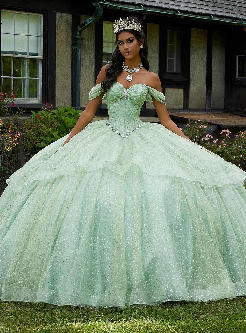 vestido de quince almendra